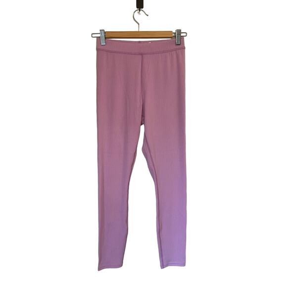 Alo Yoga SEAMLESS HIGH-WAIST RIBBED LEGGING Ankle Length Stretchy Lavender sz. S